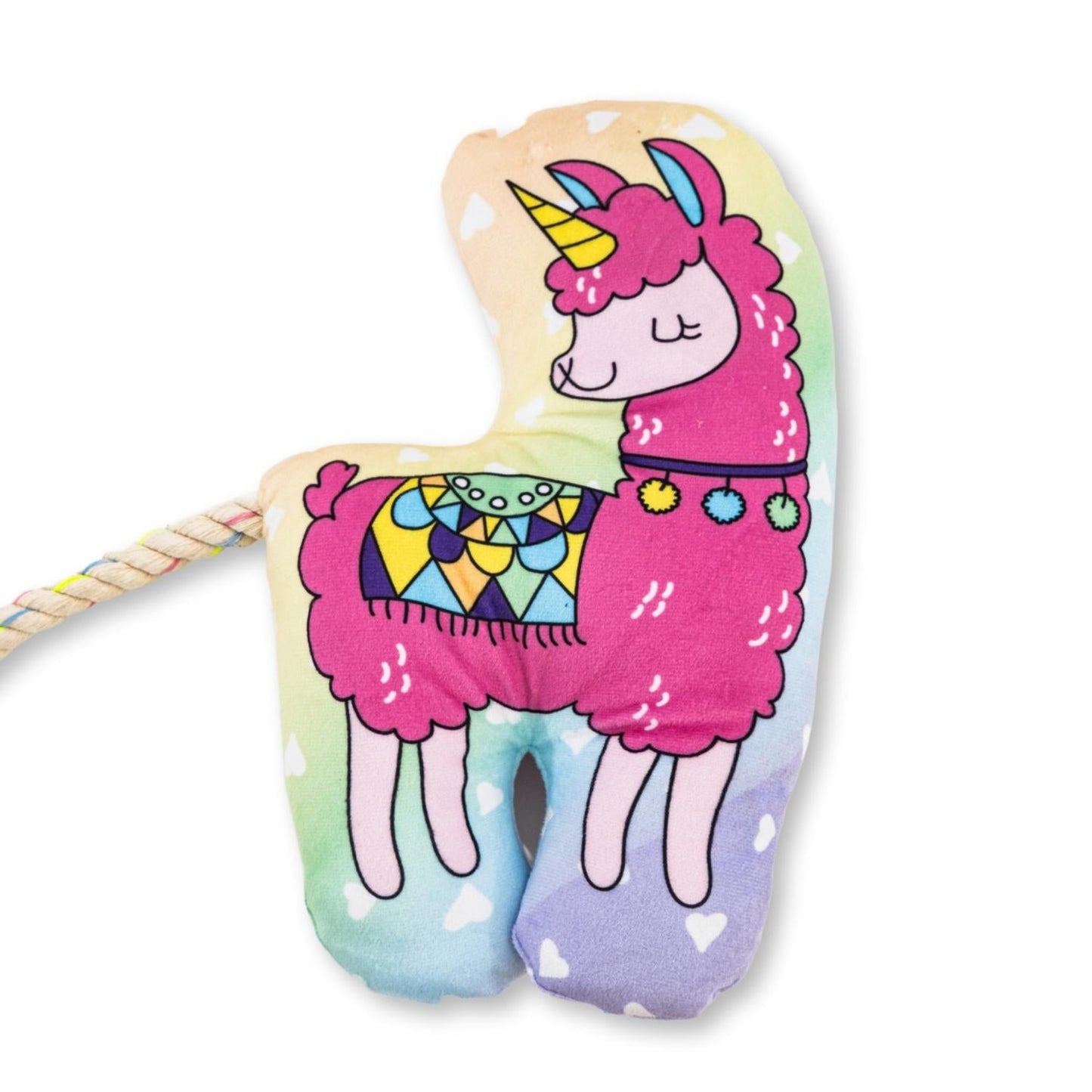 Llama Plush Dog Toy Squeaker Crinkle Paper Magical ๐ฆ