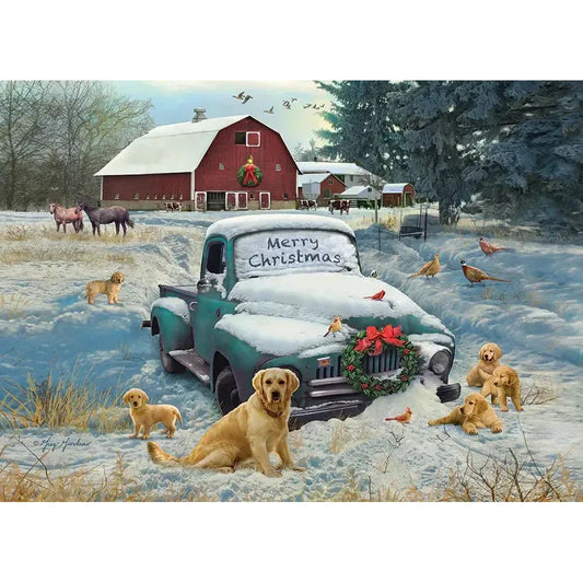 Merry Christmas 1000 Piece Jigsaw Puzzle Cobble Hill