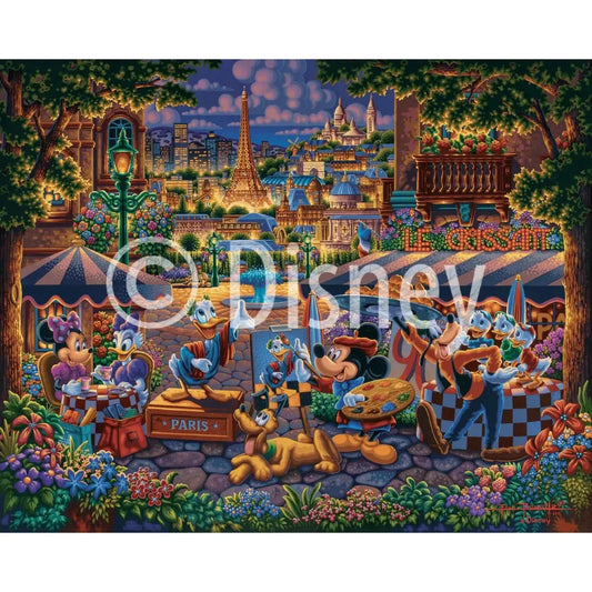Mickey & Friends Painting in Paris 500 Piece Jigsaw Puzzle Disney x Dowdle