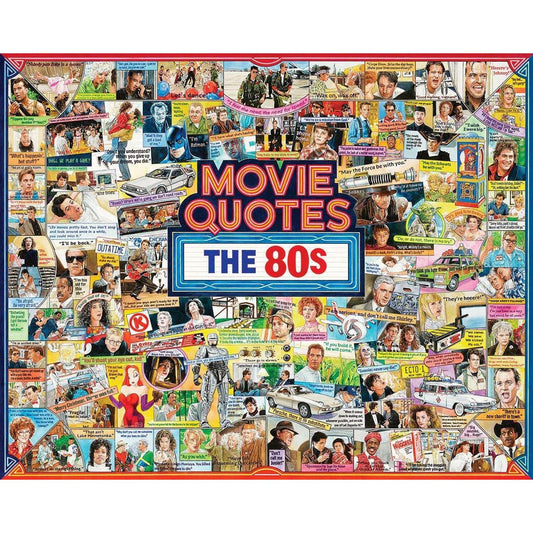 Movie Quotes of the 80s 1000 Piece Jigsaw Puzzle White Mountain