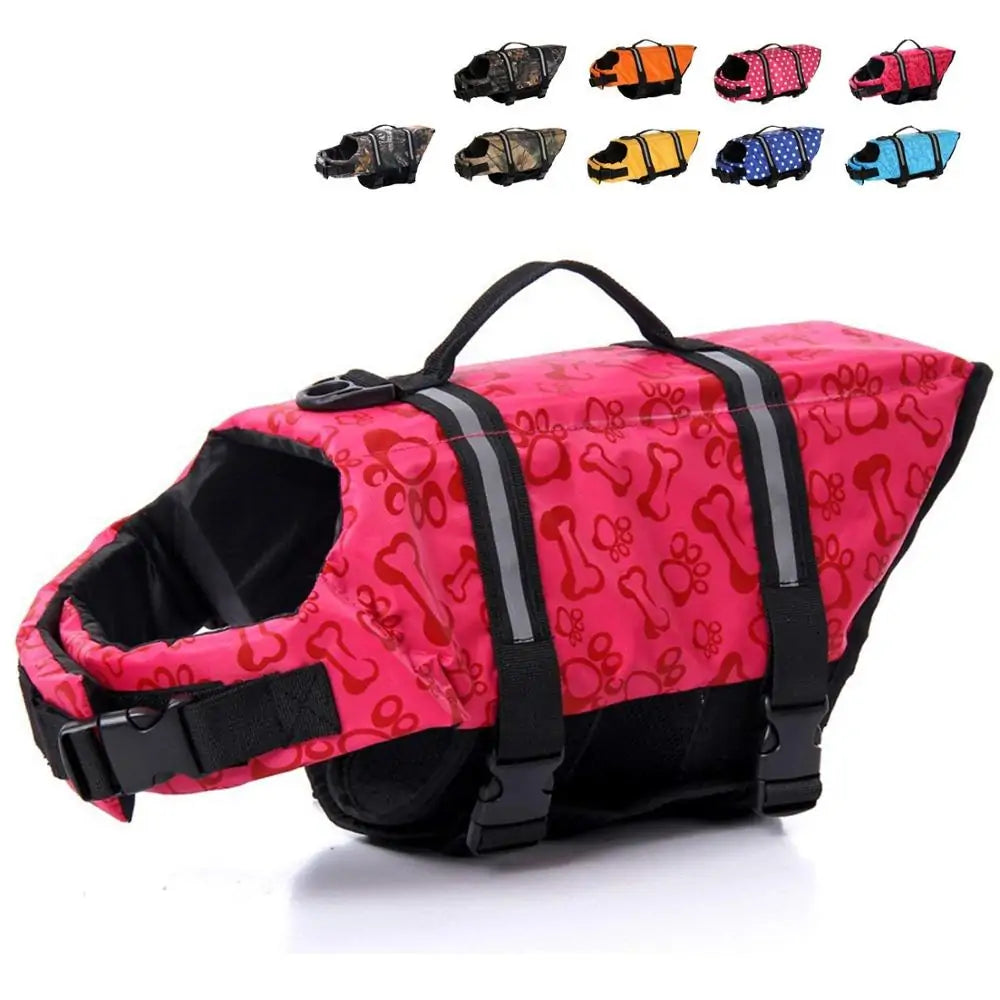 Dog Life Jacket Safety Vest Flotation Swimming ๐
