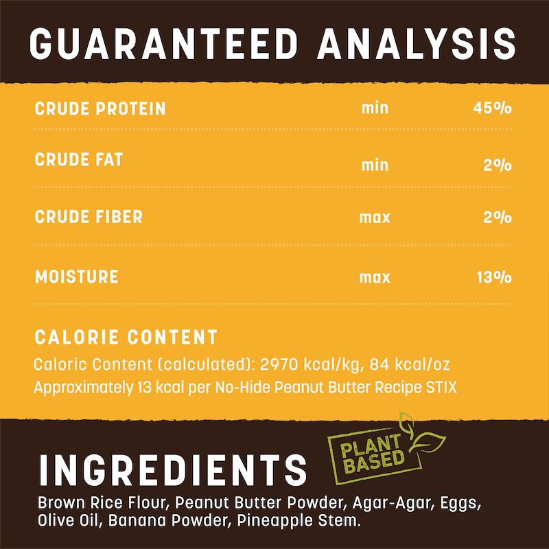 Earth Animal No Hide Peanut Butter Pet Stix (10pk) (1.6oz) - Pet Stick Treats - The Family Pet