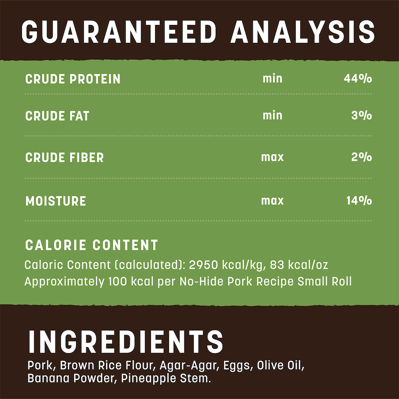 Earth Animal No Hide Small Pork Dog Rolls (2pk) (2.4oz) - Earth Animal Dog Treats - The Family Pet