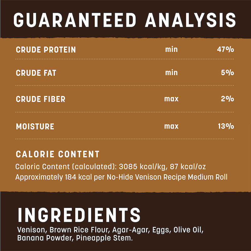 Earth Animal No Hide Medium Venison Dog Rolls (2pk) (4.2oz) - Earth Animal Dog Treats - The Family Pet
