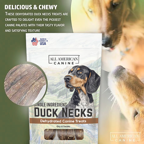 Dehydrated Duck Necks Dog Chews 2.56 Oz 🦆