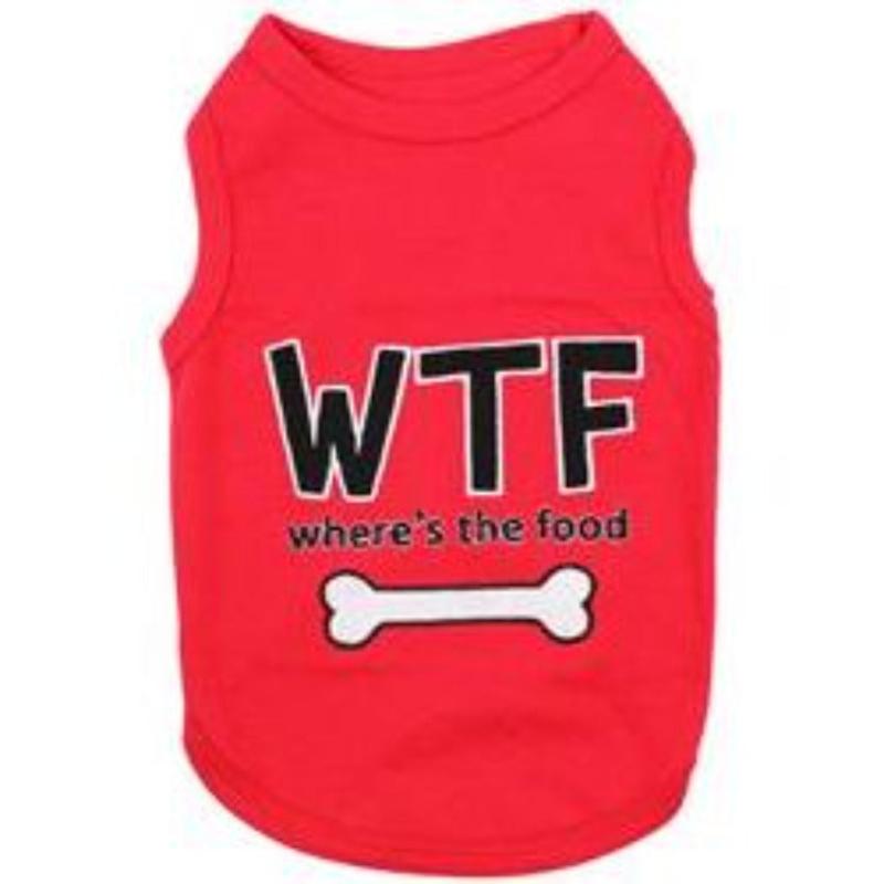 WTF Where's the Food Red Dog T-Shirt