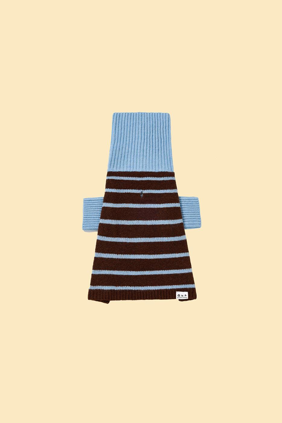 Dog Sweater Bluebell Stripes Two-Tone Turtleneck 🧶