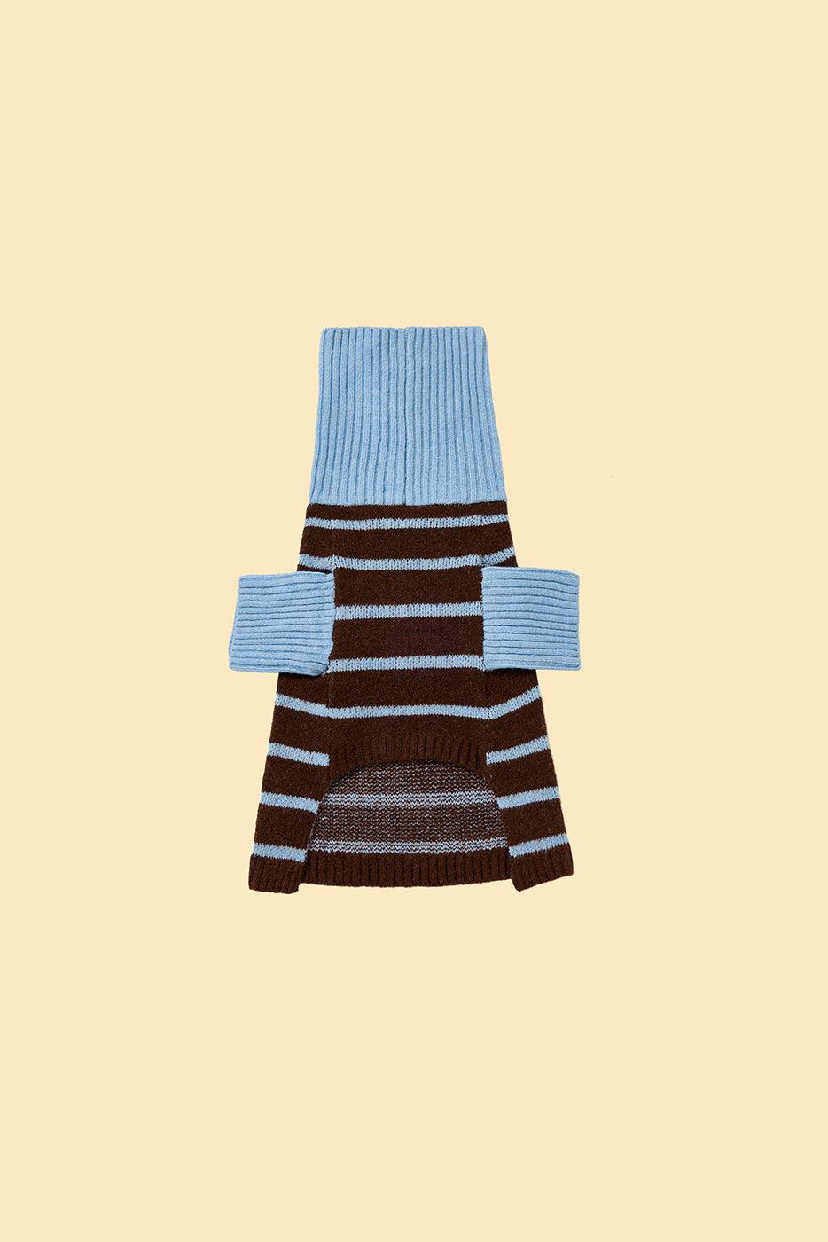 Dog Sweater Bluebell Stripes Two-Tone Turtleneck 🧶