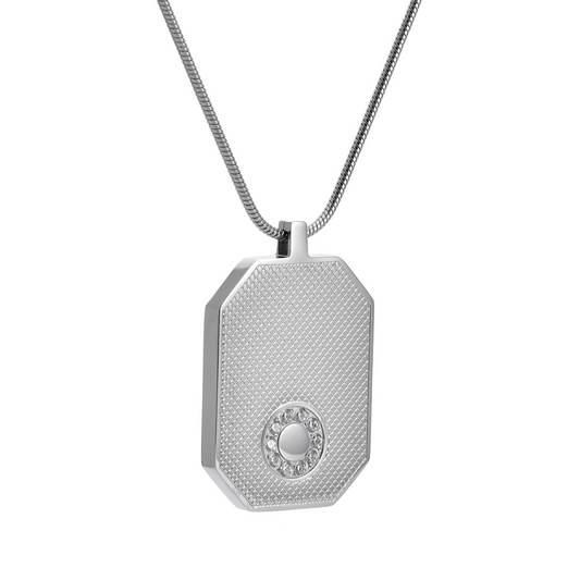 PT809W B.Tiff Meblo Dog Tag Pendant by B.Tiff New York