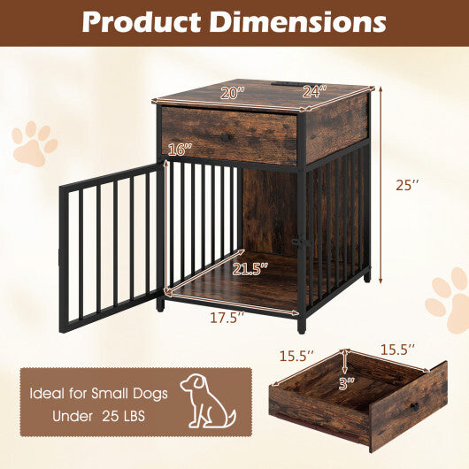 Dog Crate Furniture for Small Dogs Wooden Puppy Kennel with
