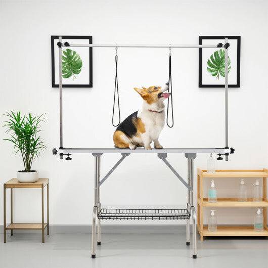 Pet Grooming Table Adjustable Height Arms
