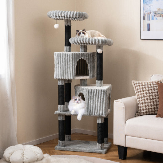 Cat Tree 62in Tall Scratching Post & Climbing Tower