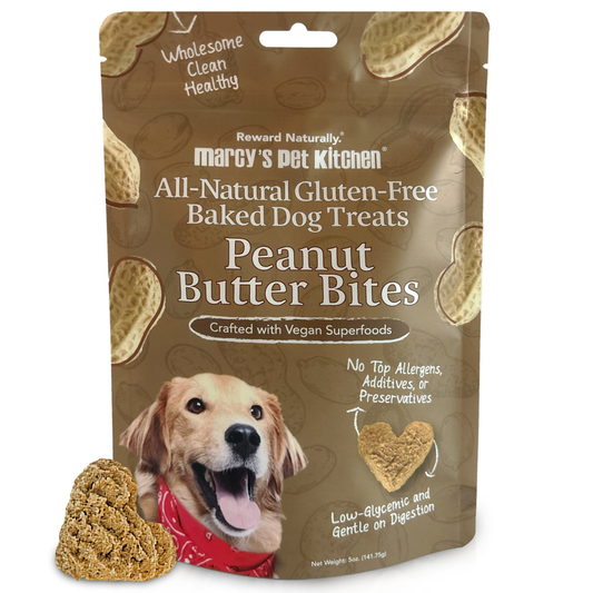 All-Natural Peanut Butter Dog Treats - Homemade-All Natural Dog Treats for Digestive Help - Gluten Free Healthy Human Grade Dog Biscuits for Sensitive Stomachs- USA Made - Purrfect Pet Kingdom