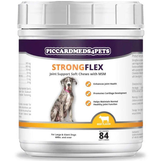 Piccardmeds4pets StrongFlex Joint Support Large Dogs 84ct + FREE Bandana!