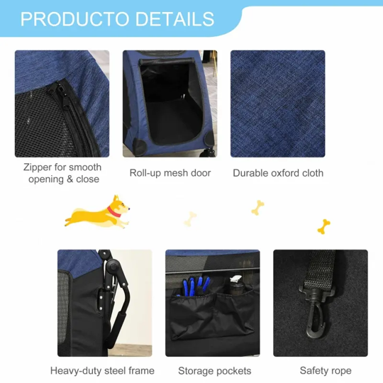 Foldable Pet Stroller with Storage Pocket - Purrfect Pet Kingdom