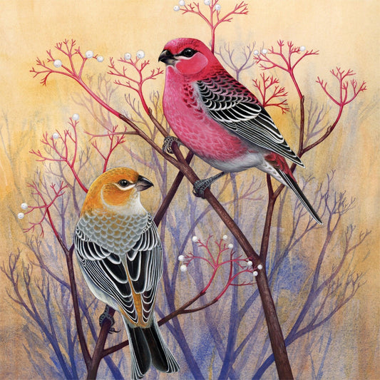 Pine Grosbeaks 500 Piece Jigsaw Puzzle NYPC
