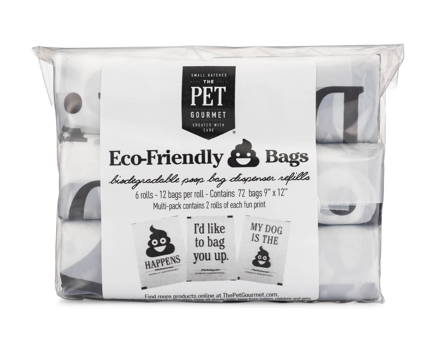 Eco-Friendly Poop Bags - 6 Refill Rolls - Purrfect Pet Kingdom
