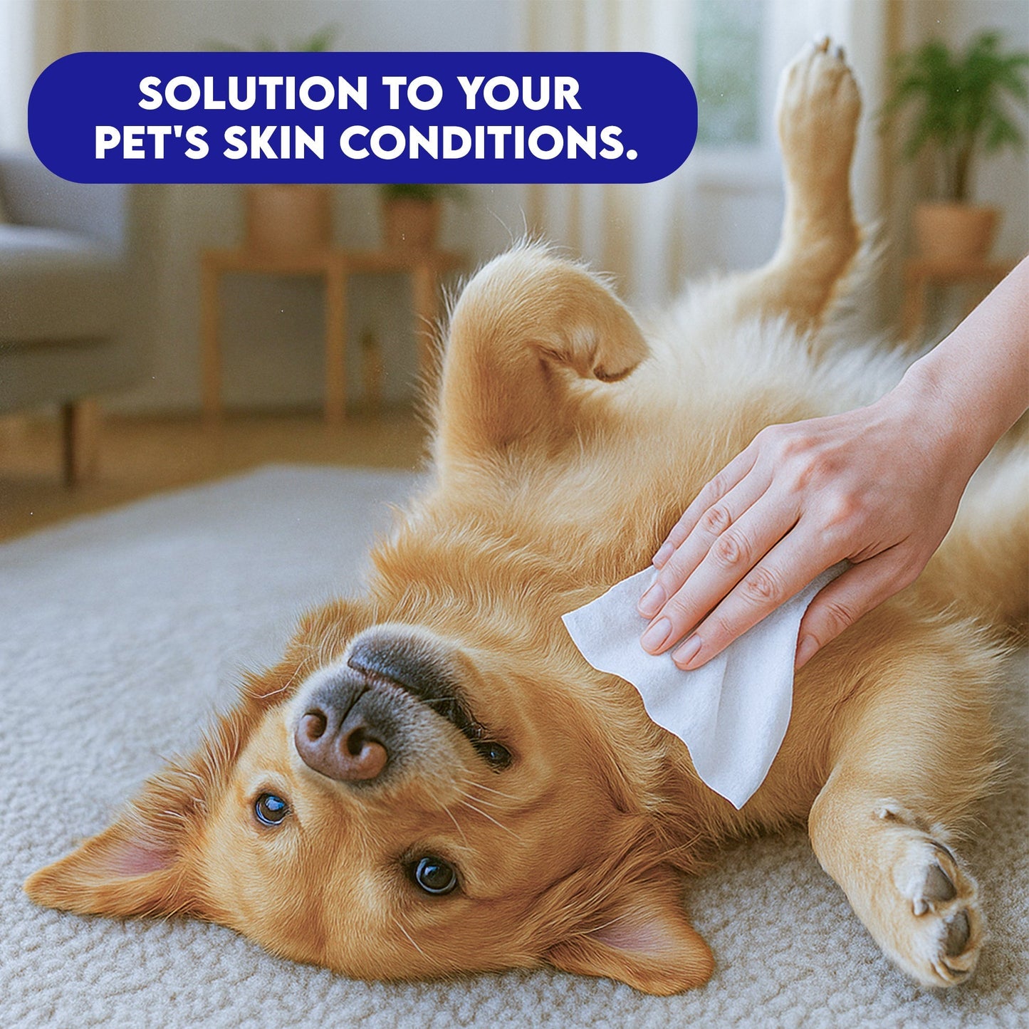 Extra Large Pet Wipes for Dogs & Cats – Hypoallergenic, Deodorizing Grooming Wipes for Paws, Butt, Ears & Eyes – Aloe & Vitamin E for Sensitive Skin – Travel - Friendly Cleaning (60ct, Made in USA) - Horizon Animal Care