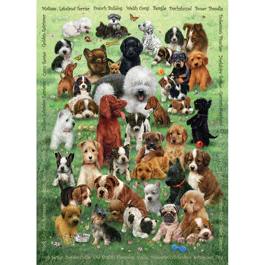 Puppy Love 350 Piece Family Jigsaw Puzzle Cobble Hill