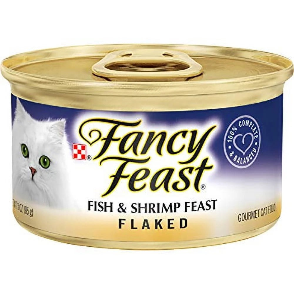 Fancy Feast Flaked Fish & Shrimp 3oz - Fancy Feast Wet Cat Food - The Family Pet