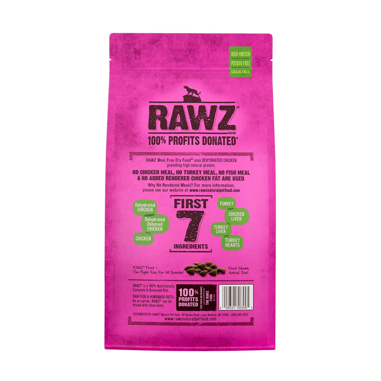 Rawz Dehydrated Chicken, Turkey & Chicken Cat Food Recipe Dry Cat Food - Dry Cat Food - The Family Pet