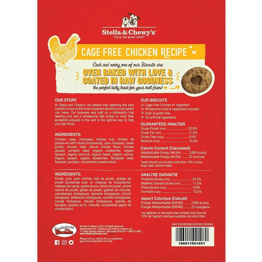 Stella & Chewy’s Raw Coated Biscuit Chicken Dog Treats (9oz) - Stella & Chewy's Dog Treats - The Family Pet