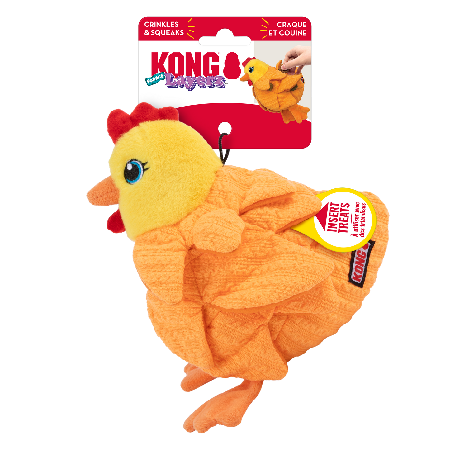KONG Layerz Hen Durable Multi-Textured Dog Toy