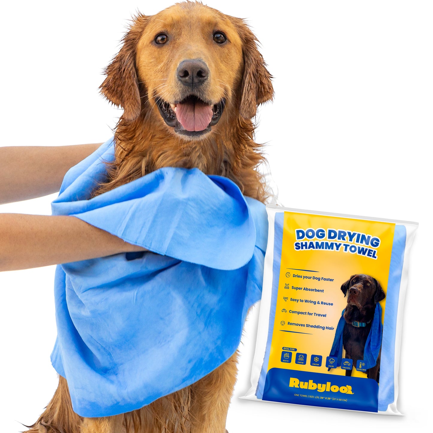 Dog Drying Shammy Towel ๐พ - Purrfect Pet Kingdom