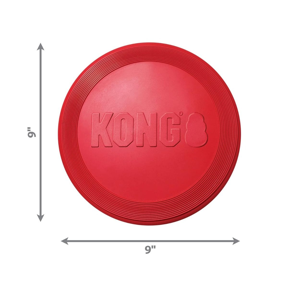 KONG Red Rubber Flyer Durable Floating Dog Disc