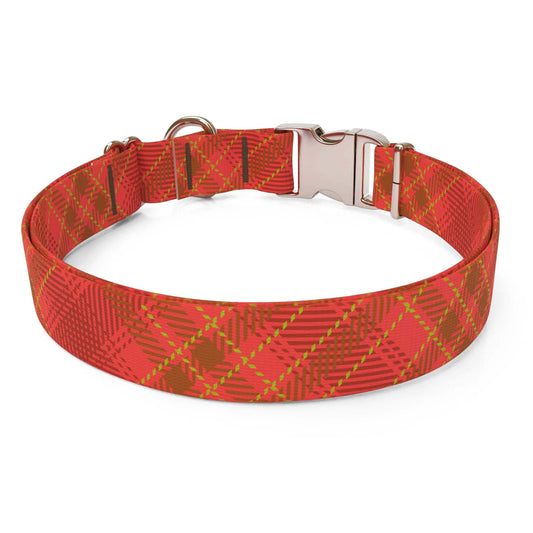 Red Kilt Plaid Dog Collar