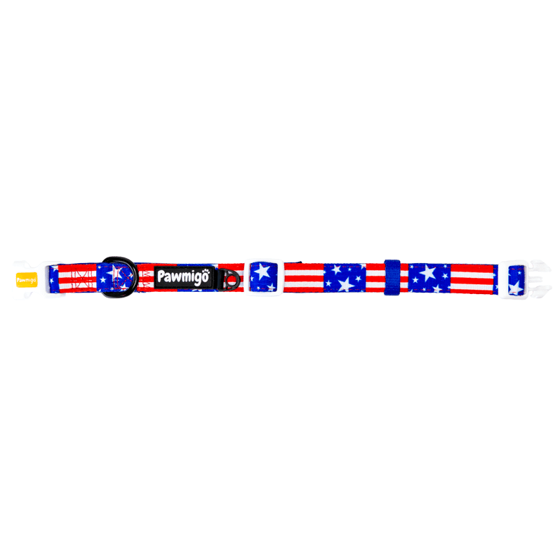 Red, White, & Bark Classic Collar Dog Collar | Purrfect Pet