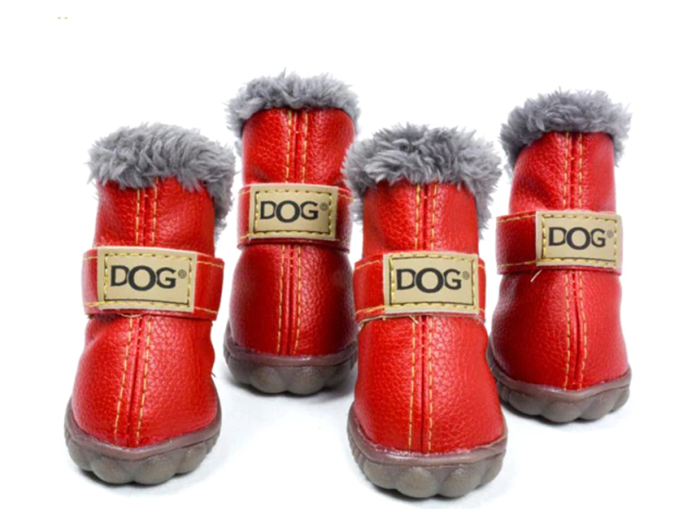 Dog Snow Boots Waterproof Fleece Lined Warm Winter 🥾