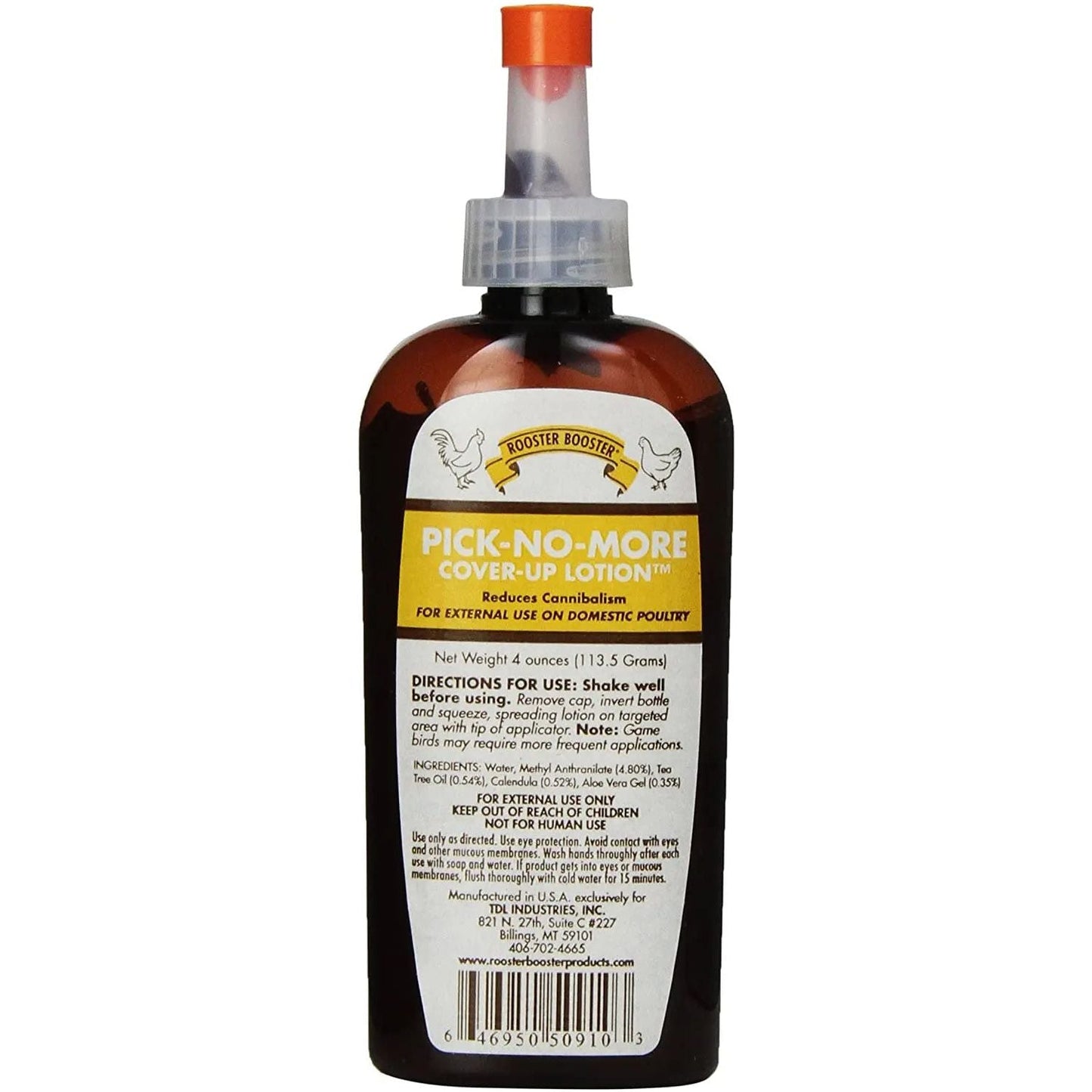 Rooster Booster Pick-No-More Lotion Control Cannibalism In Poultry 4 oz.