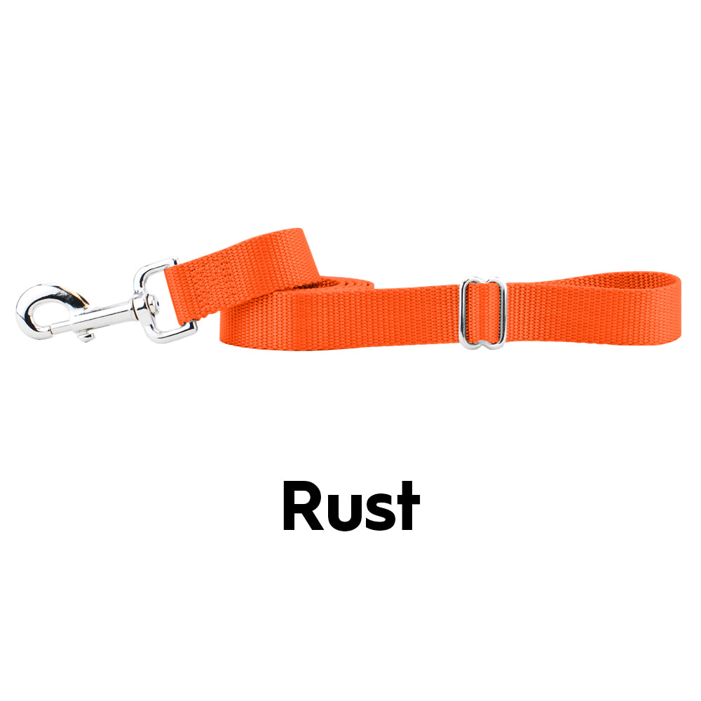 Rust Nylon Dog Leash (1" only)