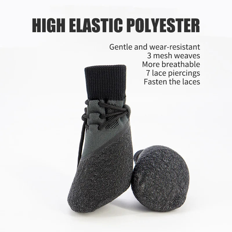 No-Fall-Off Summer Dog Shoes - Breathable Soft Sole Puppy Footwear