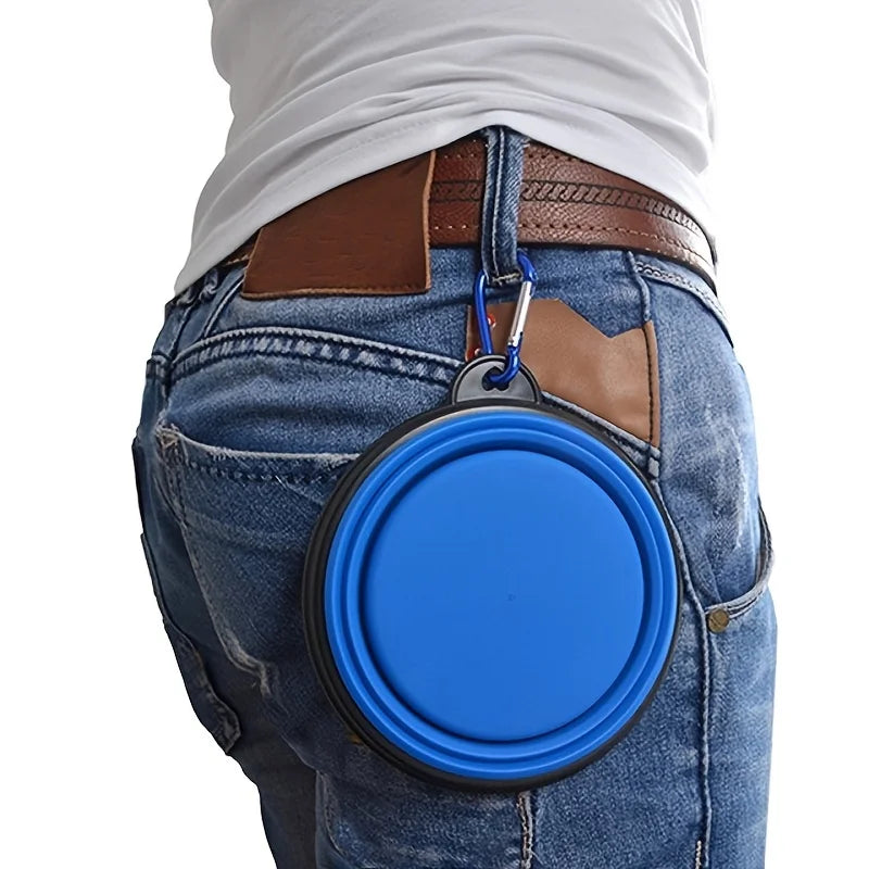 Portable Pet Food Bowl - Collapsible Silicone Travel Water Food Bowl