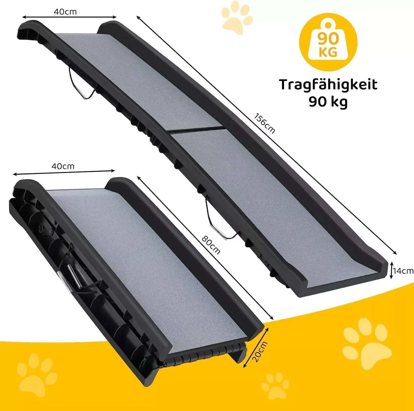 Folding Pet Ramp for Cars - 156cm