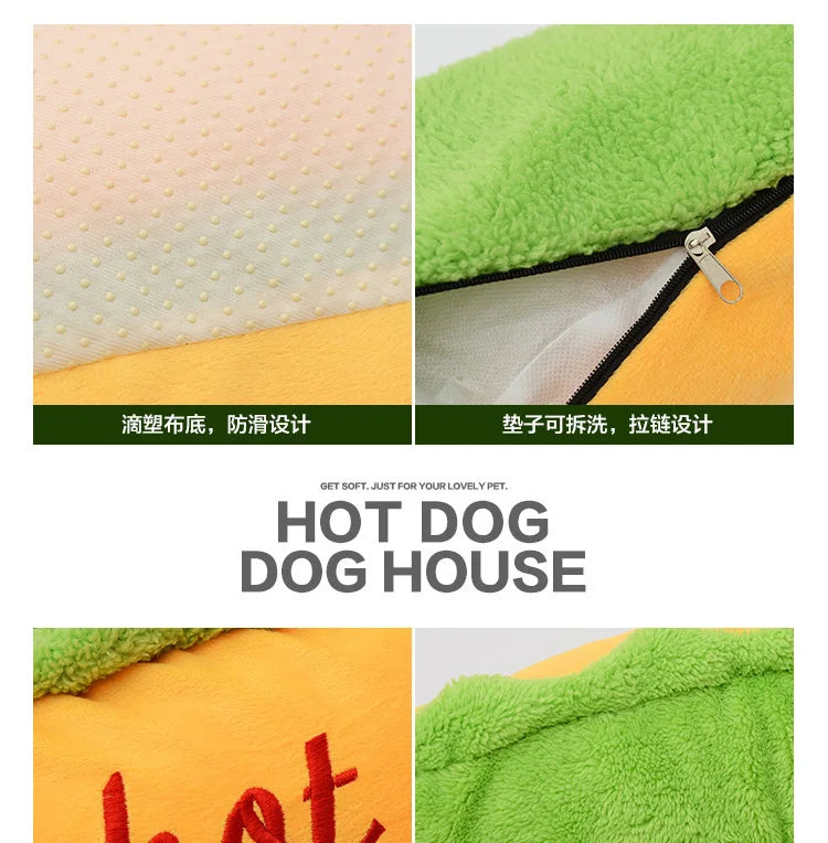 Hot Dog Bun Pet Bed - Cozy Comfort Paradise