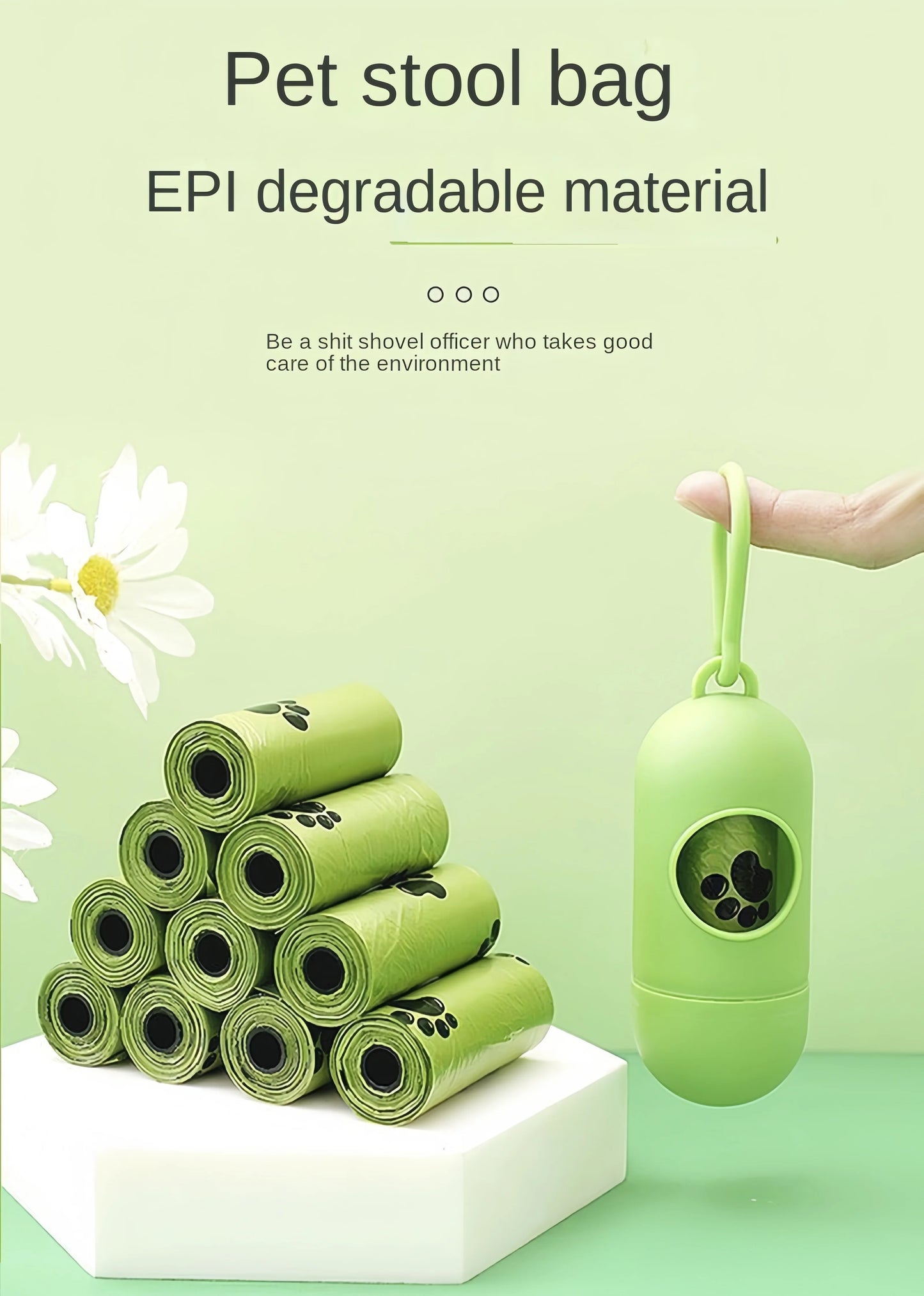 Dog Poop Bag Biodegradable Pet Dog Poop Bag Zero Waste Dog Pooper Bags Paw Doggy Litter Poop Bag Dog Poop Bag Dispenser - Purrfect Pet Kingdom