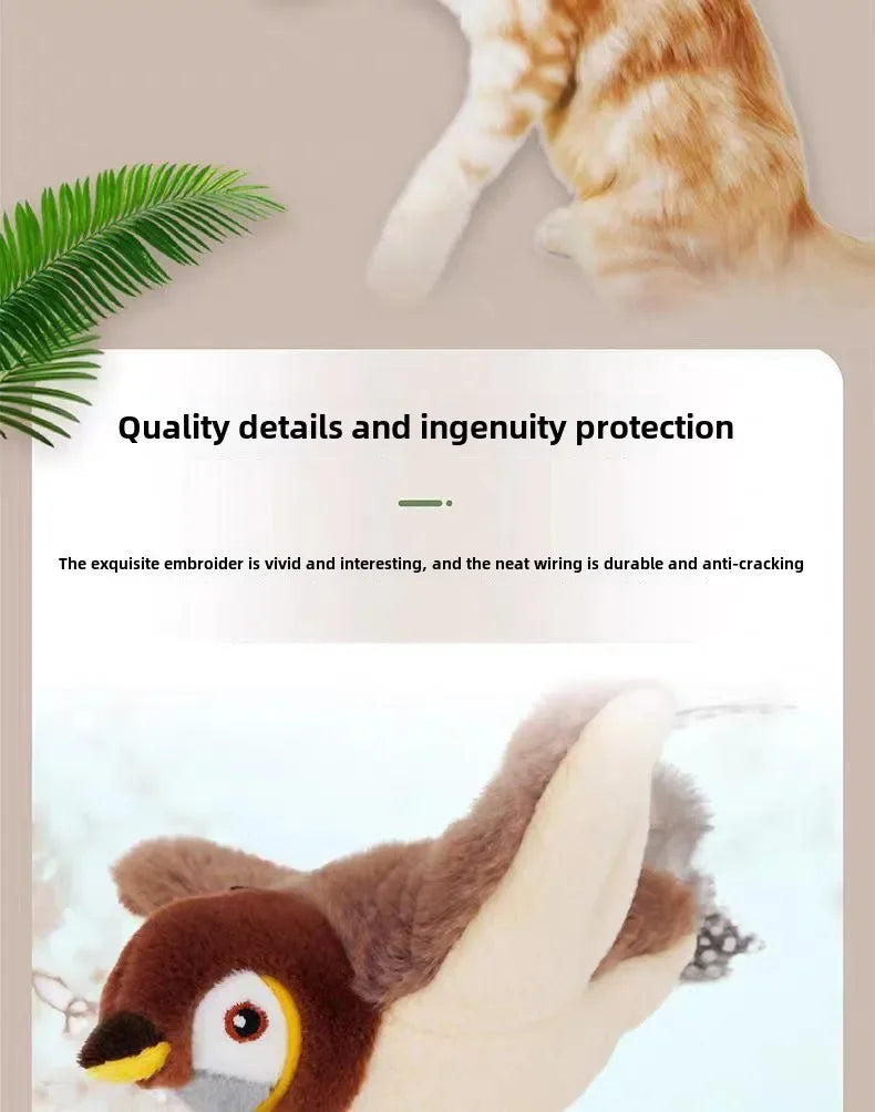 Cat Interactive Toys - Catnip Electric Bird Touch-Activated USB Rechargeable - Purrfect Pet Kingdom