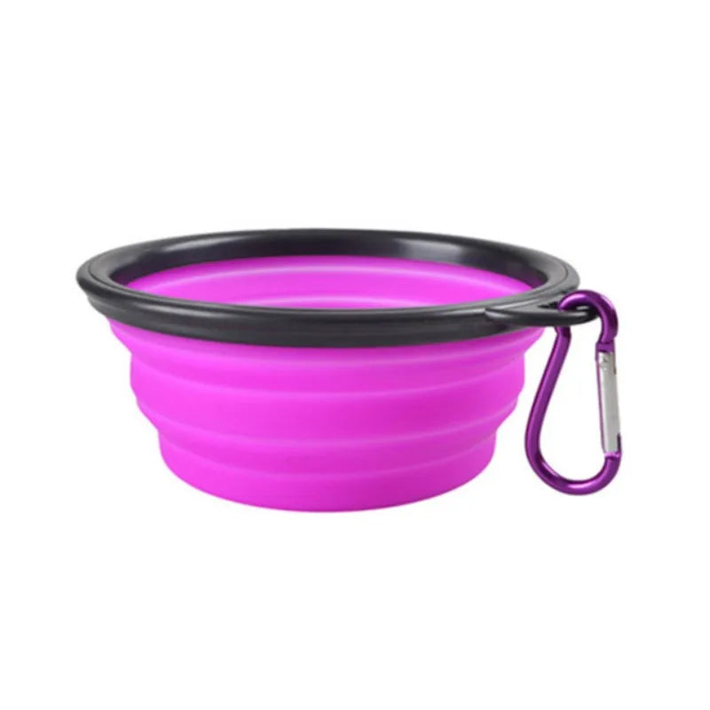 Portable Pet Food Bowl - Collapsible Silicone Travel Water Food Bowl