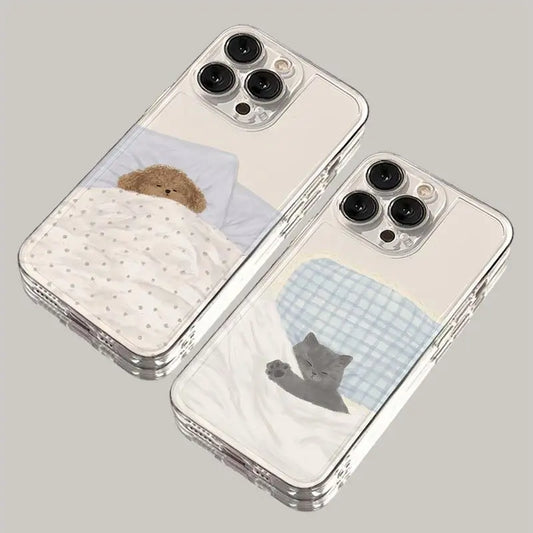 Doodle Angry Cat Case for Iphone 13 16 Pro Max 11 12 14 15