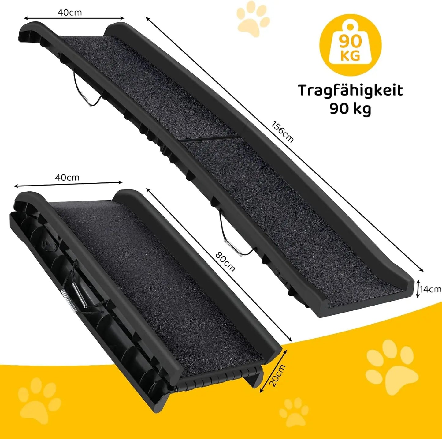 Folding Pet Ramp for Cars - 156cm