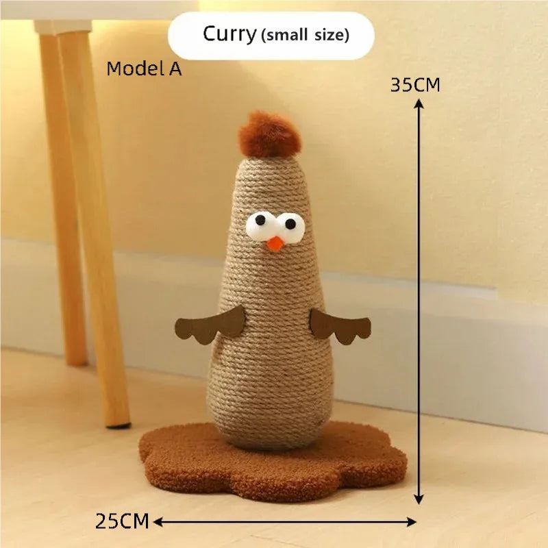 Sisal Cat Scratching Tower - Vertical Climbing Tree with Cozy House