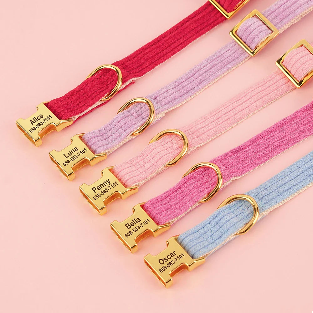 Personalized Dog Collar with Bow - Custom Engraved Cuteness