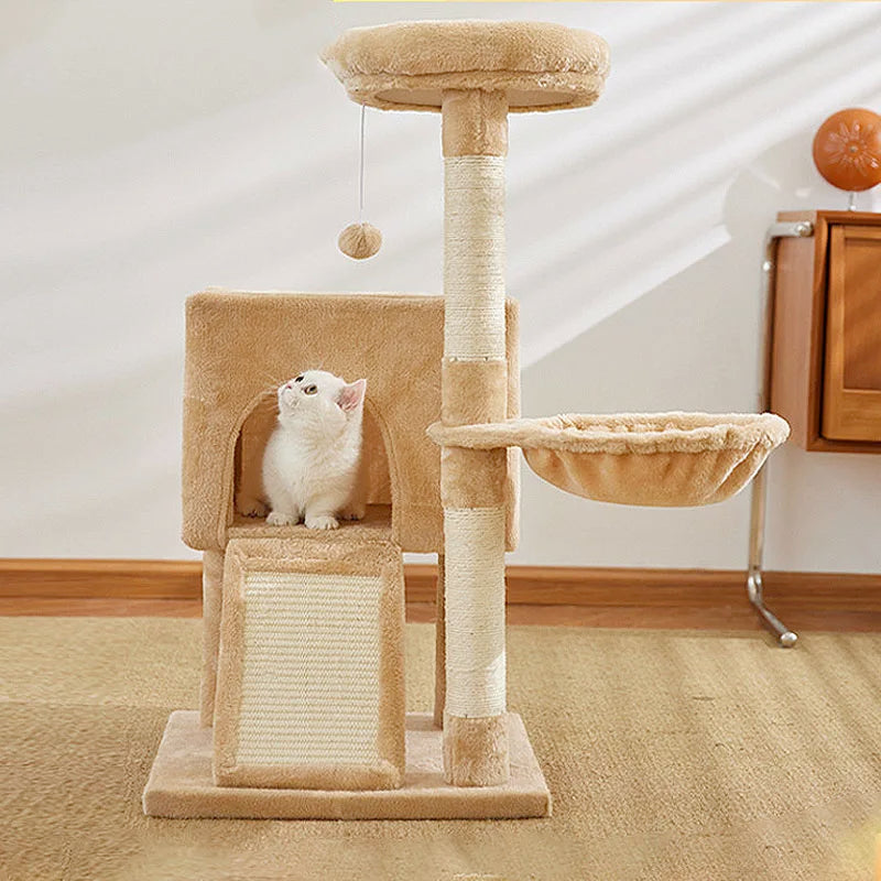 Luxury Cat Tree Double Condos Hammock Sisal Post ๐ฑ