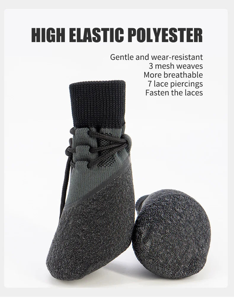 No-Fall-Off Summer Dog Shoes - Breathable Soft Sole Puppy Footwear