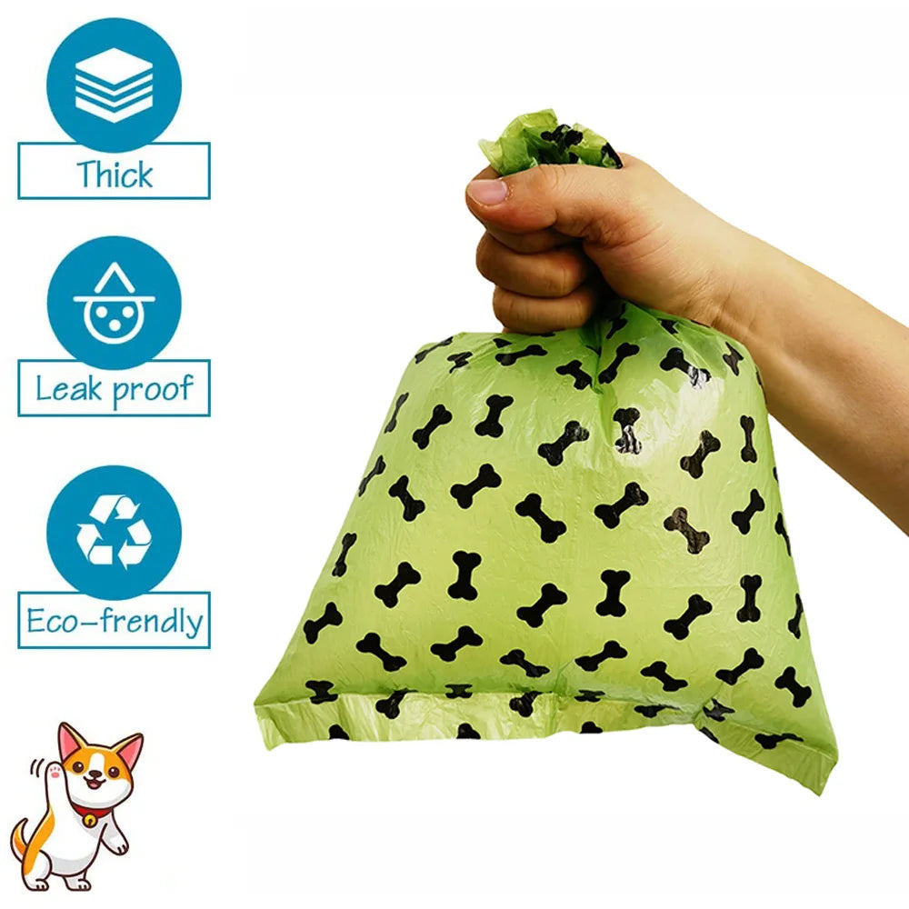 Pet Cat Dog Poop Bags Disposable Dog Waste Bags Bulk Poop Bags Dispenser biodegradable Bag Outdoor Home Clean Refill Garbage Bag - Purrfect Pet Kingdom