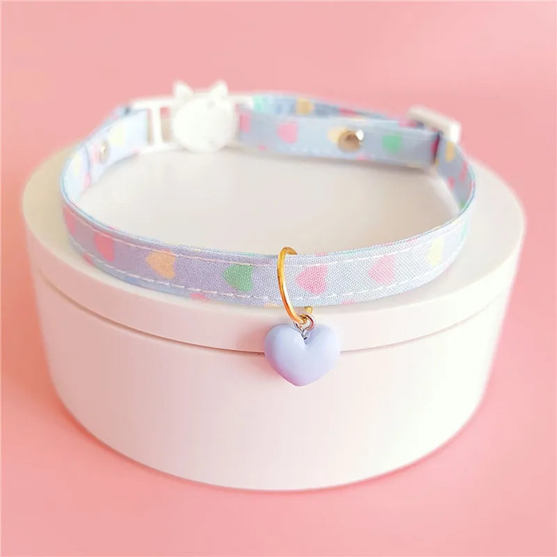 Dog Collar Pastel Heart Kawaii Small Dogs Cats ๐