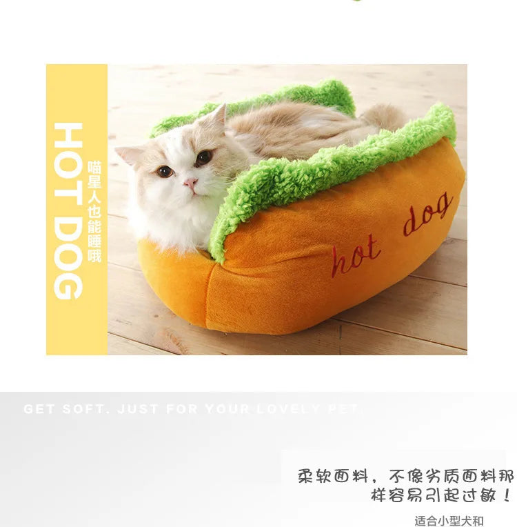 Hot Dog Bun Pet Bed - Cozy Comfort Paradise